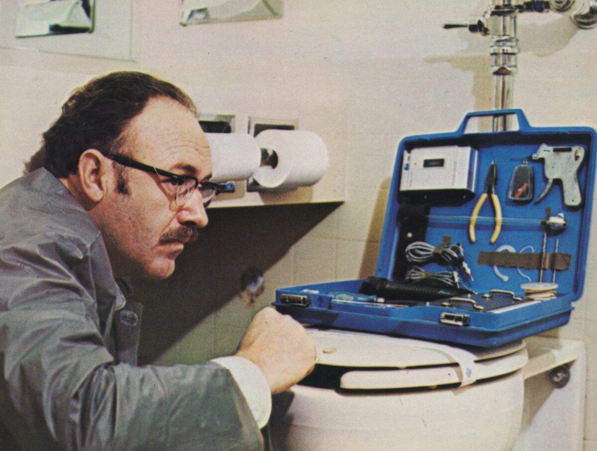 Harry Caul (Gene Hackman) is a surveillance expert who possibly overhears a murder, in "The Conversation." (Paramount Pictures/MovieStillsDB)