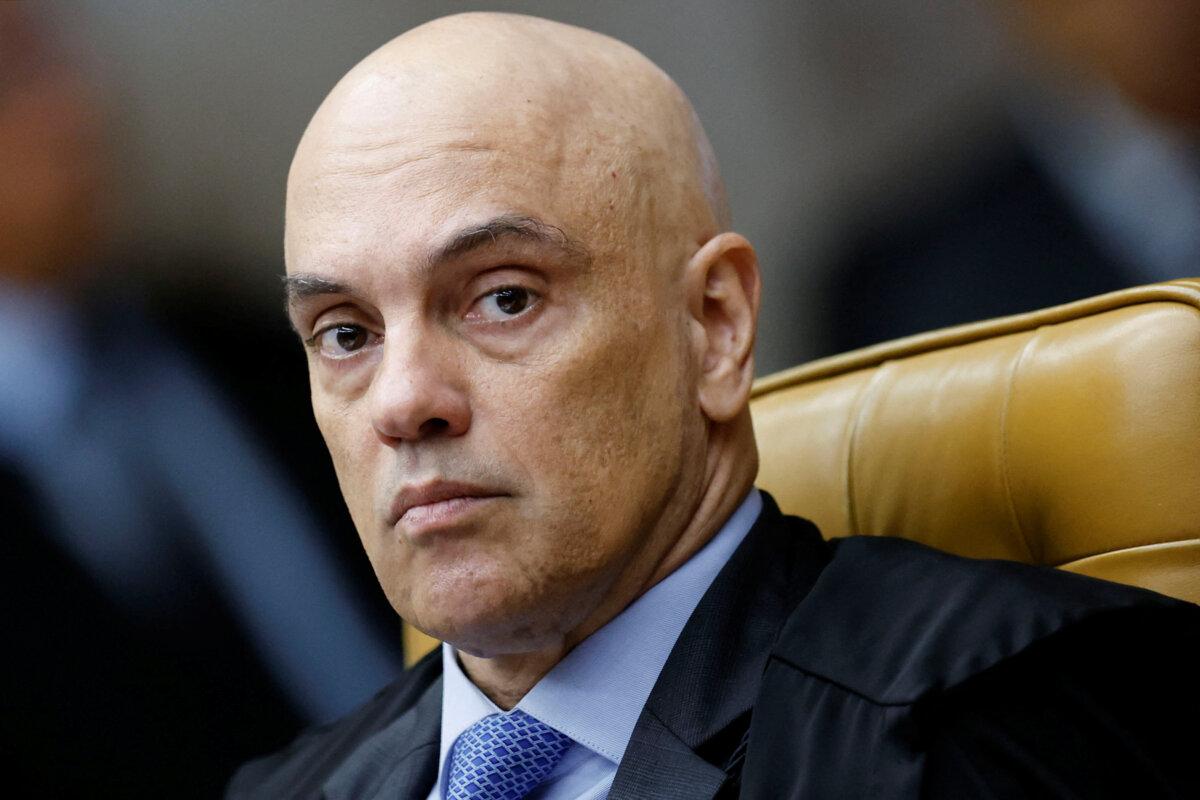 Brazilian Supreme Court Judge Alexandre de Moraes attends a session of the Supreme Court in Brasilia, Brazil, on Nov. 27, 2024. (Adriano Machado/Reuters)