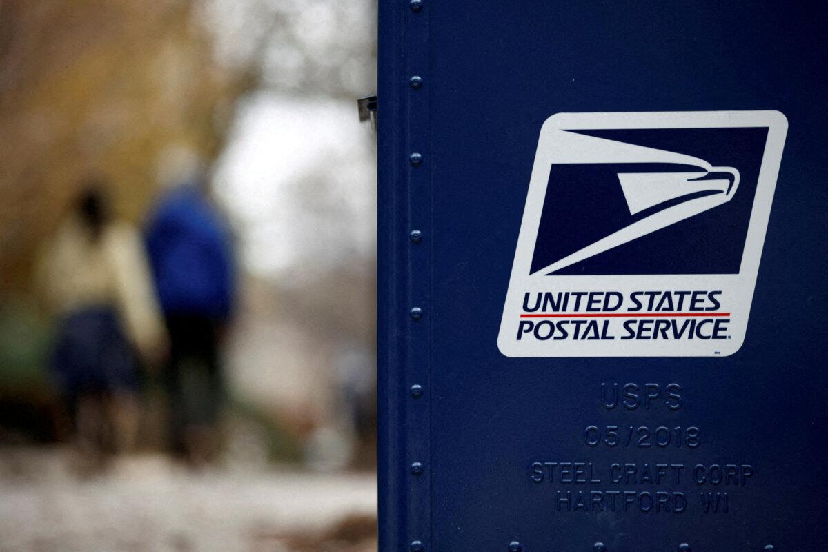 A United States Postal Service (USPS) collection box in Washington, on Dec. 18, 2024. (Benoit Tessier/Reuters)