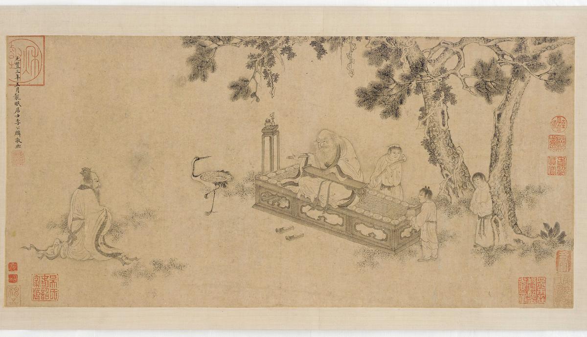 Lao Tzu delivering the "Tao Te Ching," 16th century, by a Ming Dynasty artist. Handscroll, ink on paper. Freer Gallery of Art, Washington. (Public Domain)
