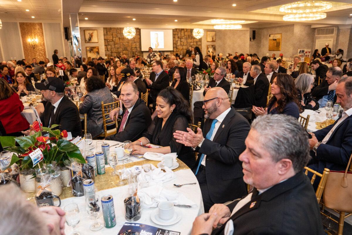 The Queens Village Republican Club’s 150th Anniversary Lincoln Dinner in Queens Village, N.Y., on March 2, 2025. (Samira Bouaou/The Epoch Times)