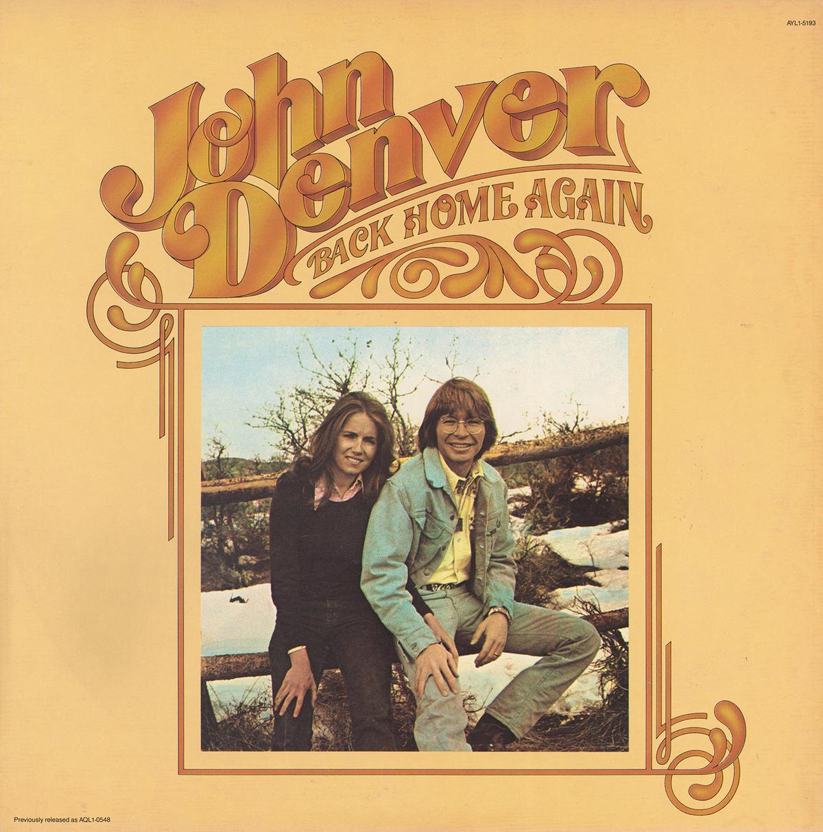 Cover of John Denver's 1974 album "Back Home Again" featuring hit song "Annie's Song." Internet Archive. (Public Domain)