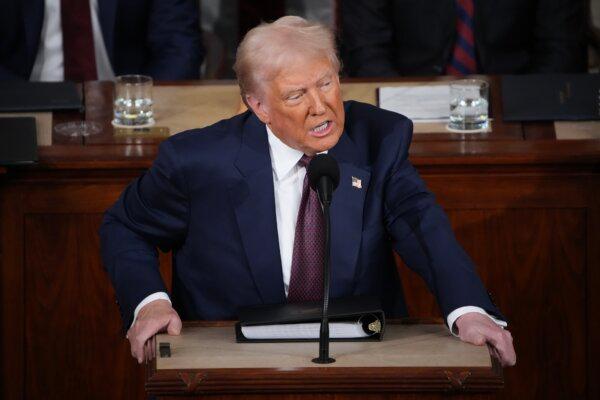 President Donald Trump speaks in the U.S. Capitol on March 4, 2025. (Andrew Harnik/Getty Images)