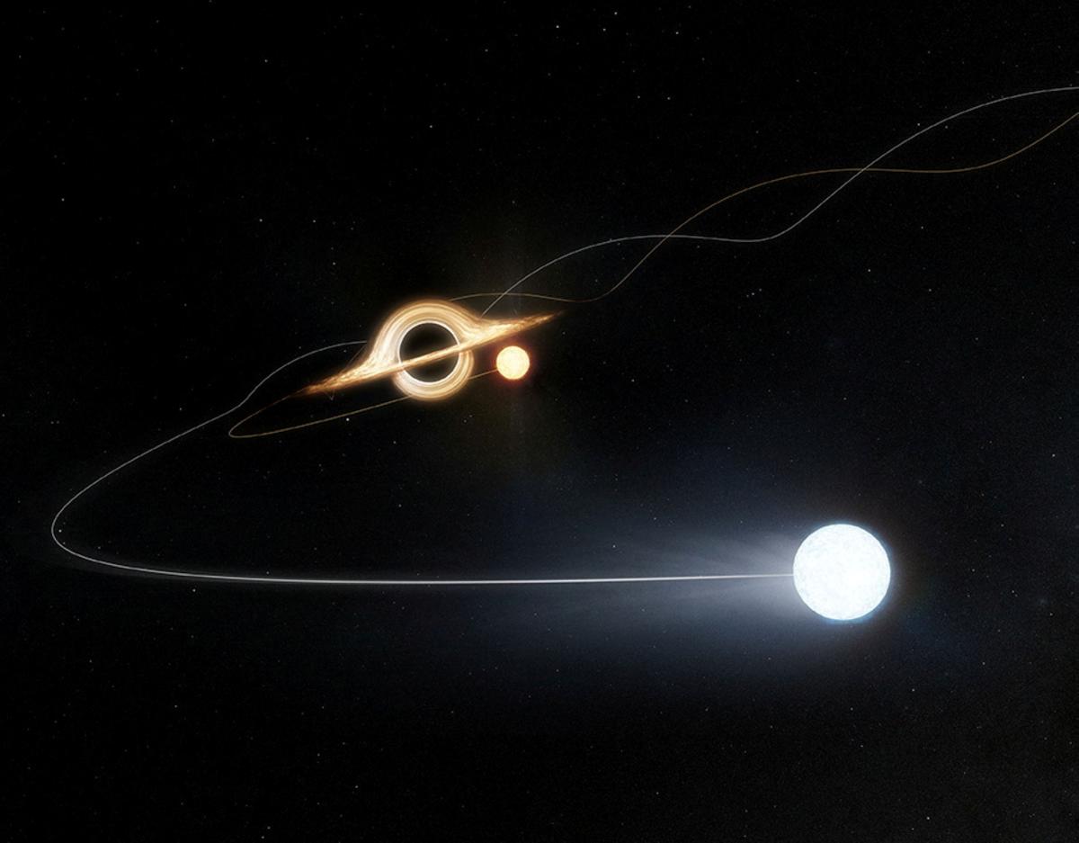 Fast-Moving Stars Reveal Supermassive Black Hole Inside Nearby Galaxy