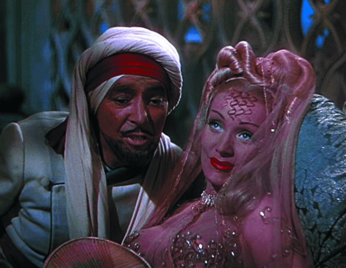 Ronald Colman and Marlene Dietrich in the expressive 1944 "Kismet," which tells the legend through a typical mid-20th century lens. (Public Domain)