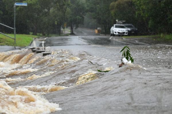 Bowman Parade in the suburb of Bardon is flooded in Brisbane, Australia, on March 9, 2025. (Albert Perez/Getty Images)