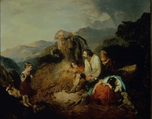 "An Irish Peasant Family Discovering the Blight of Their Store," circa 1847, by Cork artist Daniel MacDonald. (Public Domain)
