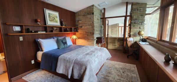 The construction of Frank Lloyd Wright's last project, "RiverRock," is complete, and the house is now open for overnight rentals in Willoughby Hills, Ohio. (Sarah Dykstra/TNS)