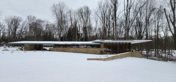The construction of Frank Lloyd Wright's last project, "RiverRock," is complete, and the house is now open for overnight rentals in Willoughby Hills, Ohio. (Sarah Dykstra/TNS)