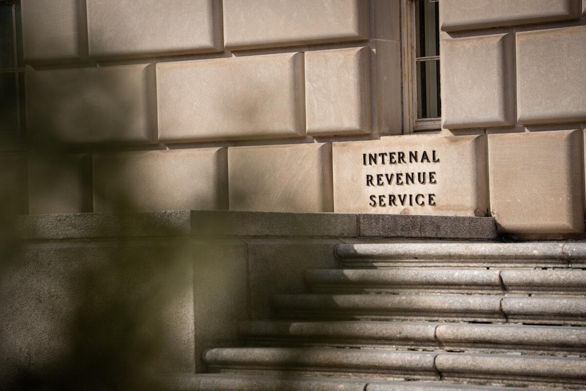 The Internal Revenue Service in Washington on March 10, 2025. (Madalina Vasiliu/The Epoch Times)
