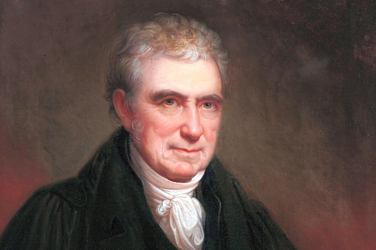 Chief Justice John Marshall, oil on canvas painting by Rembrandt Peale, 1834. (Public Domain)