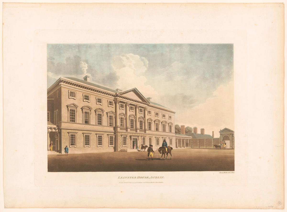 Leinster House in Dublin was instrumental in shaping architect James Hoban's designs for the White House. (Public Domain)