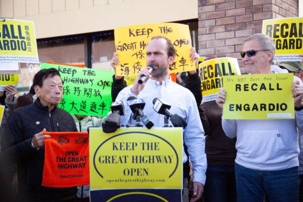 Matt Bochette, a former District 7 supervisor candidate and one of the plaintiffs in the lawsuit against Prop K, will speak at a press conference held in San Francisco on March 11, 2025.