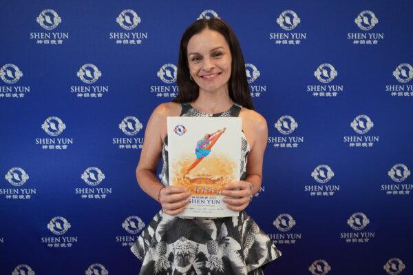 Journalist and author Nicole Madigan at Shen Yun on the Gold Coast, Australia, on March 15, 2025. (NTD)