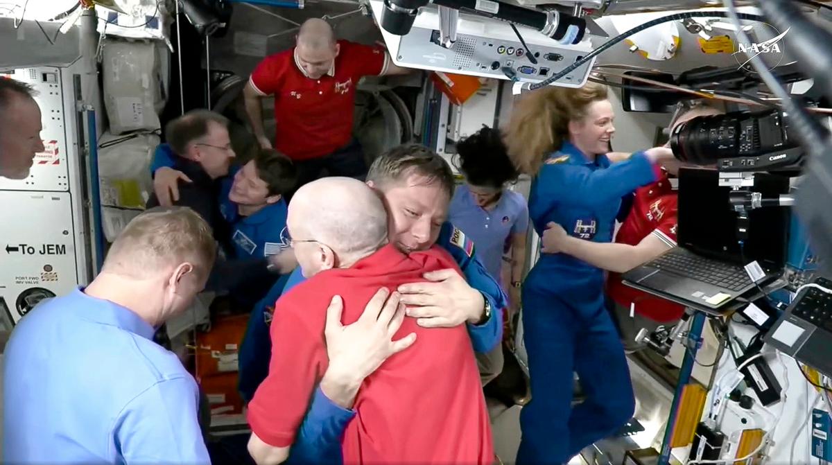 NASA’s Starliner Astronauts Welcome New Crew to Space Station