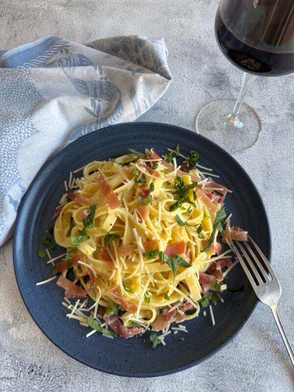 Fragrant citrus and fresh herbs brighten this creamy fettuccini. (JeanMarie Brownson/TCA)