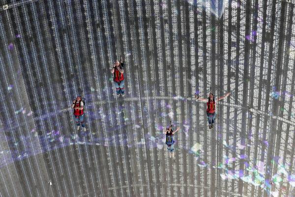 The Super-Hero Zoom travels 1,750 feet at up to 40 mph. (K.M. Cannon/Las Vegas Review-Journal/TNS)