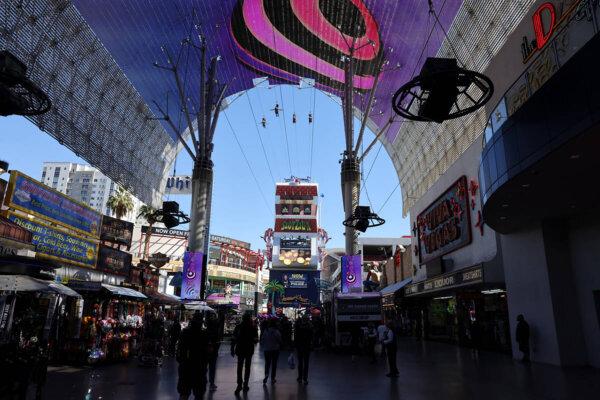 It takes approximately one minute at breathtaking speed for flyers to ride the Super-Hero Zoom. (K.M. Cannon/Las Vegas Review-Journal/TNS)