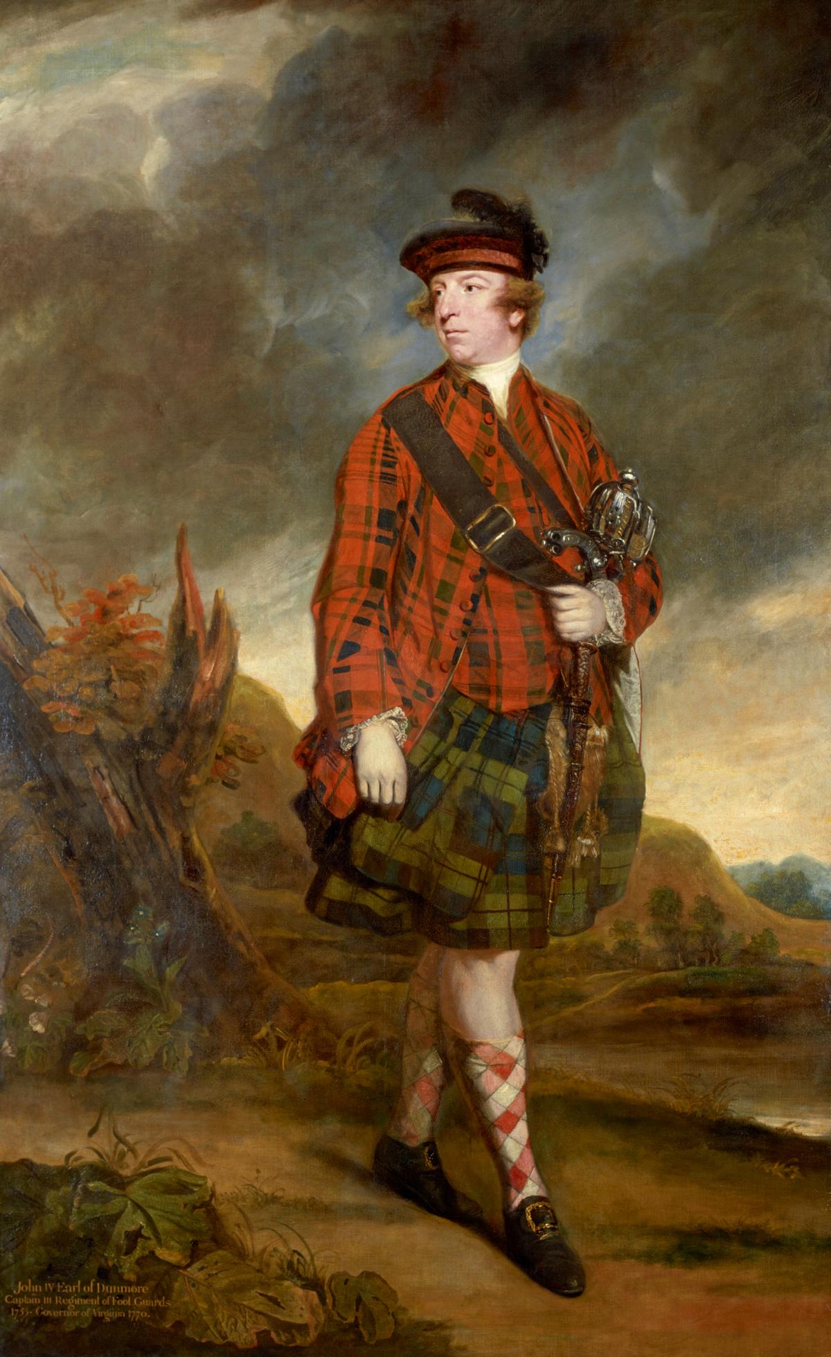 A portrait of John Murray, fourth Earl of Dunmore, 1765, by Joshua Reynolds. Oil on canvas. National, Edinburgh. (Public Domain)