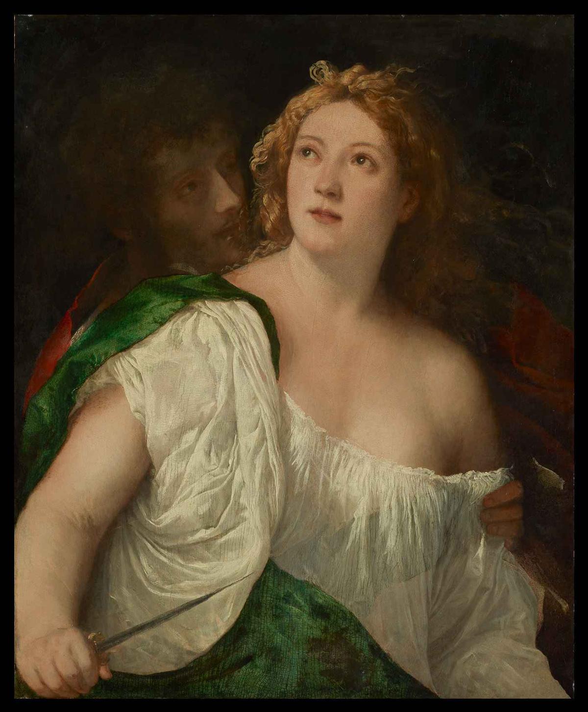 "Tarquin and Lucretia," circa 1515, by Titian. Oil on panel; 32 3/5 inches by 26 3/4 inches. Kunsthistorisches Museum, Vienna. (Public Domain)