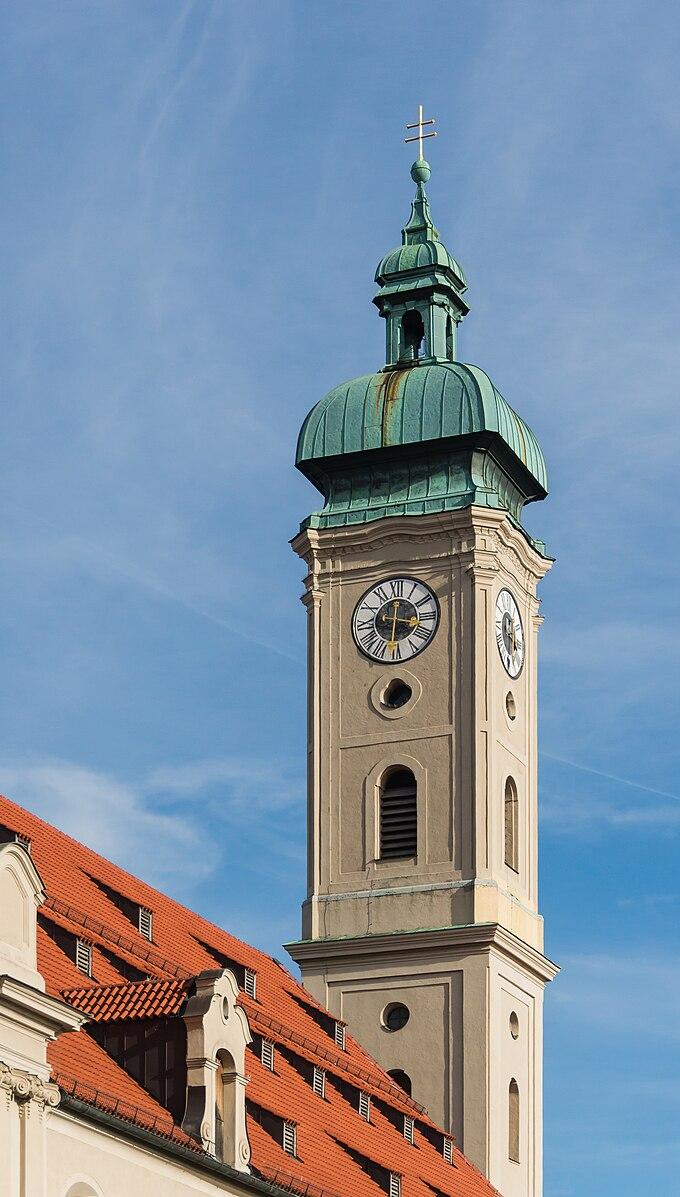 A church bell tower in Munich, Germany, is a perfect setting for a frightful trick. (Public Domain)
