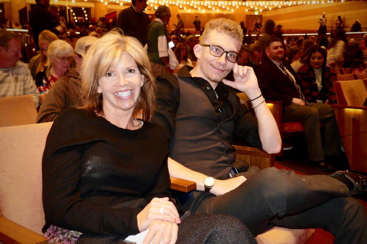 Financial controller Barb Rowell and her son Manson enjoyed Shen Yun at the George S. and Dolores Doré Eccles Theater in Salt Lake City on March 22, 2025. (<span class="post_caption_credit">Steve Ispas/The Epoch Times)</span>