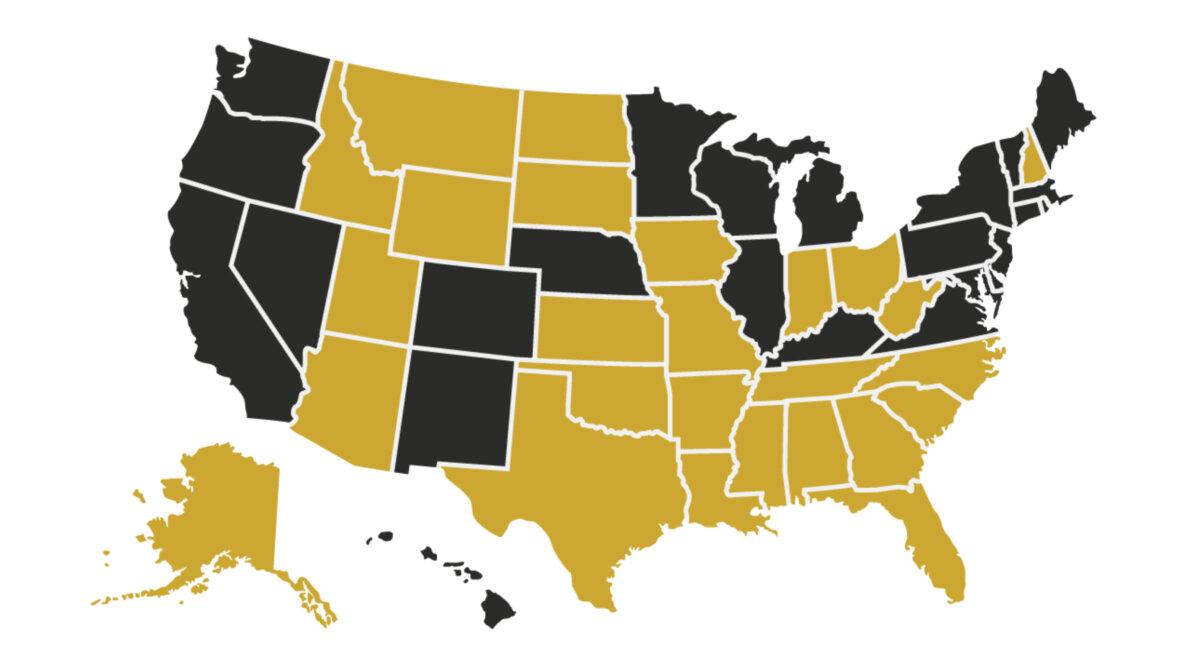 States Work to Make Gold and Silver Alternative Currencies to US Dollar | USNN World News States shaded in gold are actively considering legislation in favor of using gold as legal tender (Source: Constitutional Currency, Kevin Freeman).