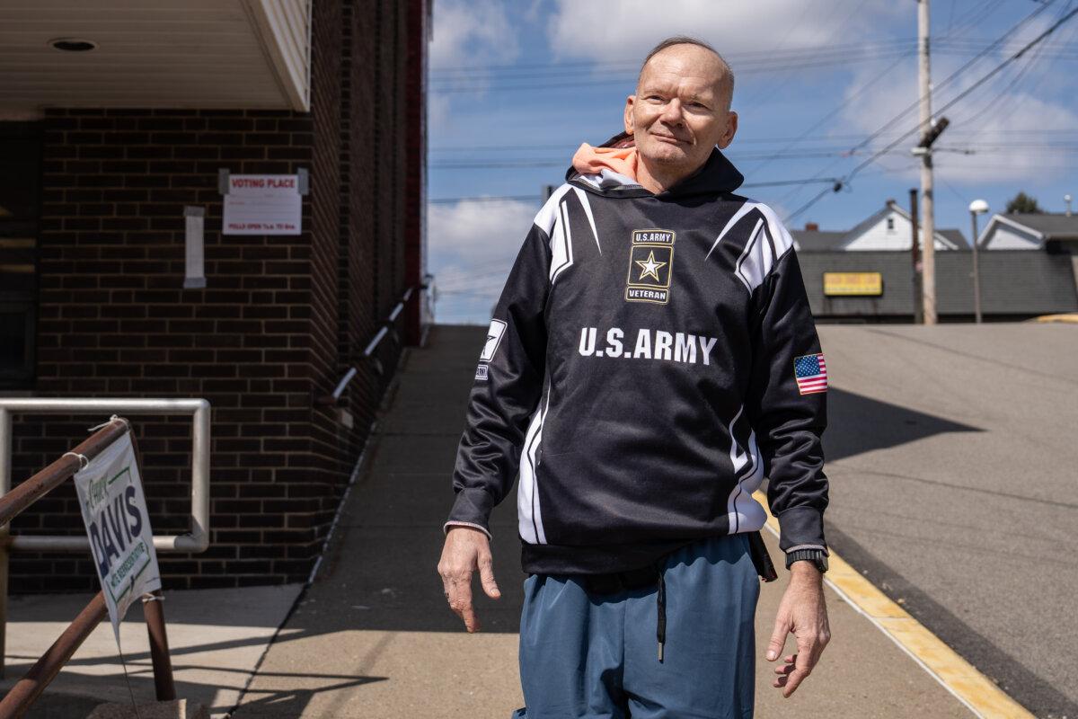Scott Stevens after an interview with The Epoch Times in West Homestead, Pa., on March 25, 2025. (Madalina Vasiliu/The Epoch Times)