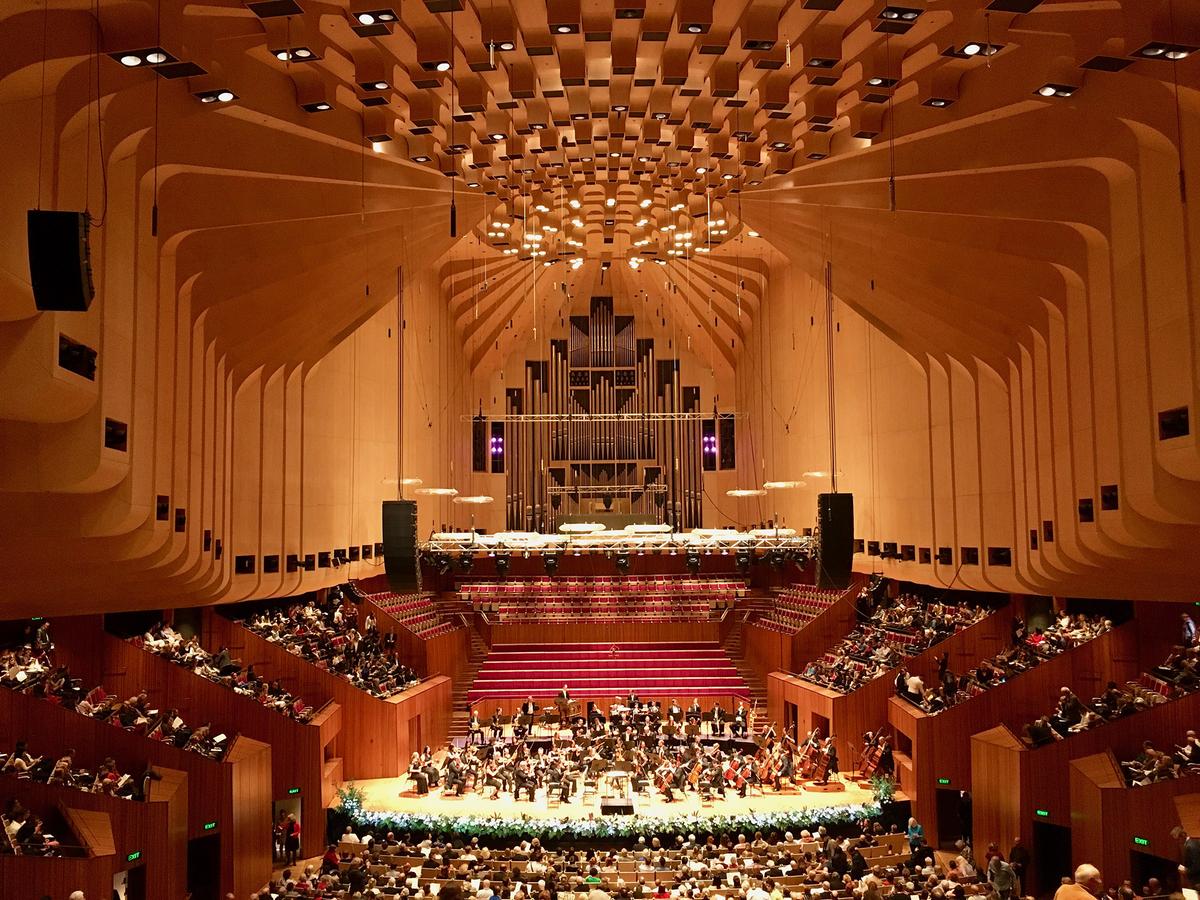 The Concert Hall is one of multiple venues that host more than 1,500 annual performances at Sydney Opera House. (BennyG3255/CC BY-SA 4.0)
