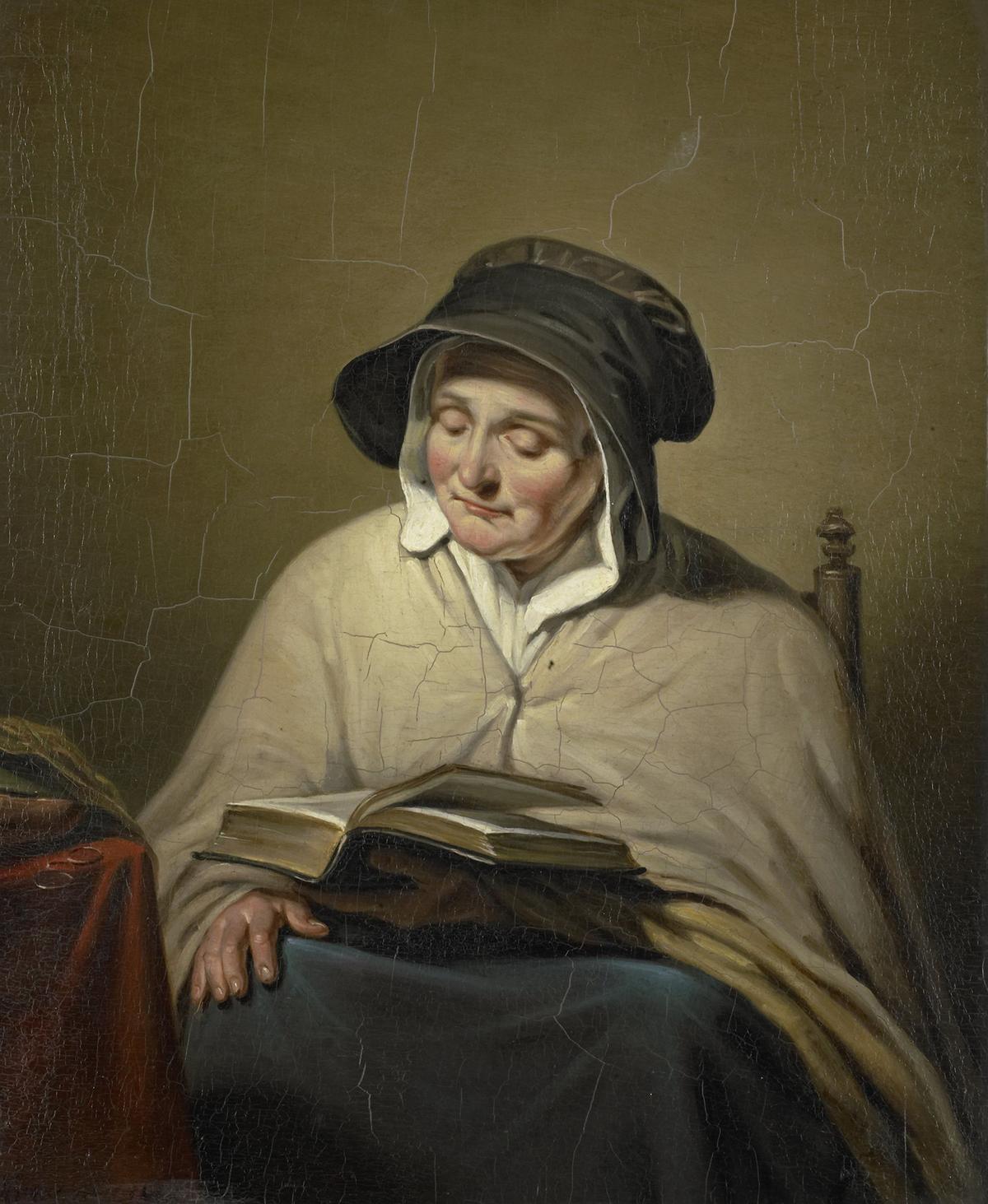 "Old Woman Reading," 1820–1833, by Cornelis Kruseman. Poetry can help us make peace with some of our regrets. Rijksmuseum, Amsterdam. (Public Domain)