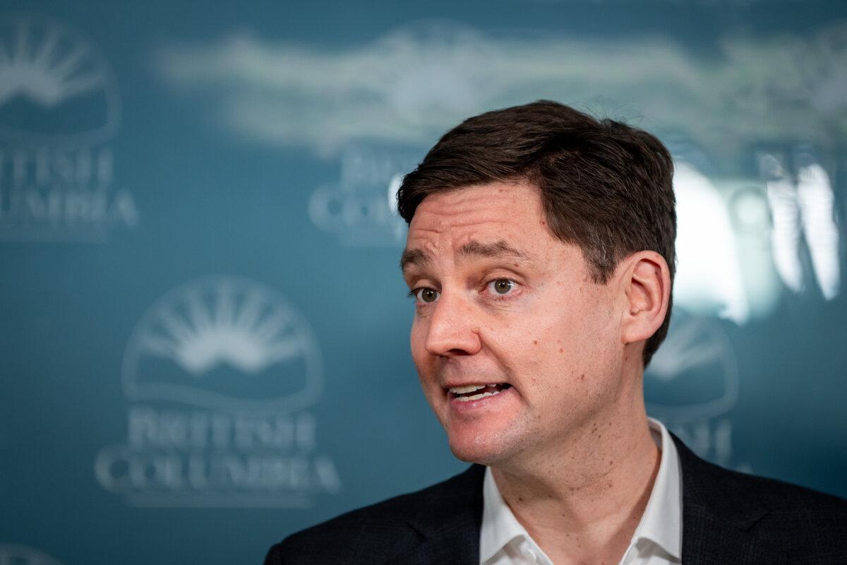 B.C. Premier David Eby speaks during a news conference in Vancouver on Jan. 7, 2025. (The Canadian Press/Ethan Cairns)