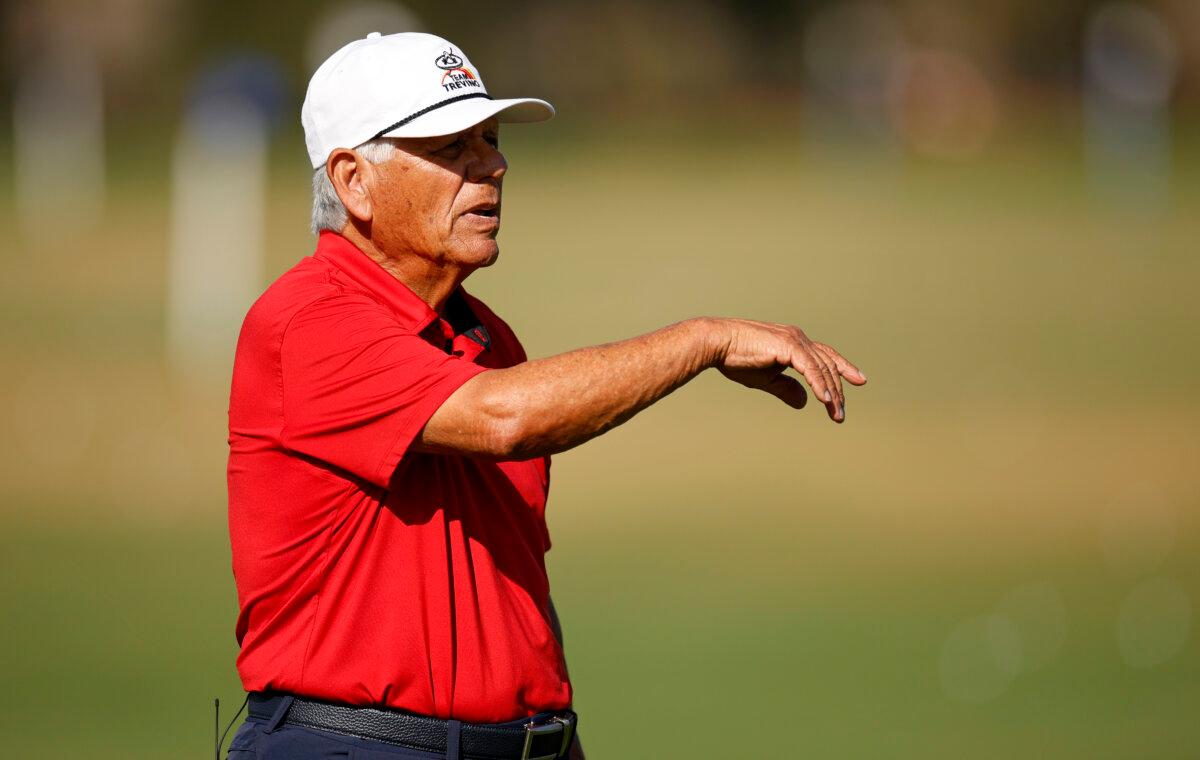 Lee Trevino plays in the pro-am ahead of the PNC Championship at Ritz-Carlton Golf Club in Orlando, Fla., on Dec. 20, 2024. (Mike Ehrmann/Getty Images)