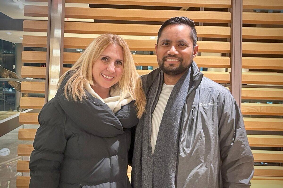 Ketia Kantcheva and Shah Hussain at the Shen Yun Performing Arts performance at Four Seasons Centre for the Performing Arts on April 1, 2025. (Wang Lan/The Epoch Times)