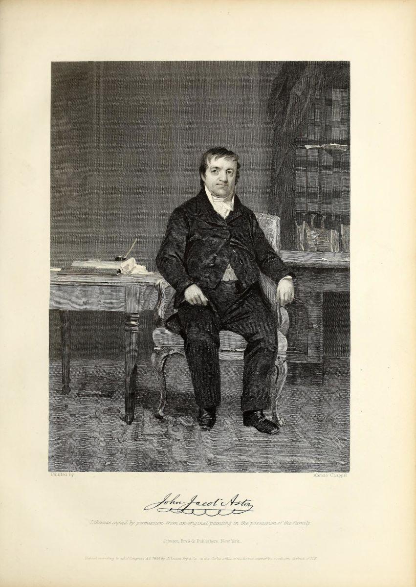 Engraving of John Jacob Astor, after a painting by Alonzo Chappel. (Public Domain)