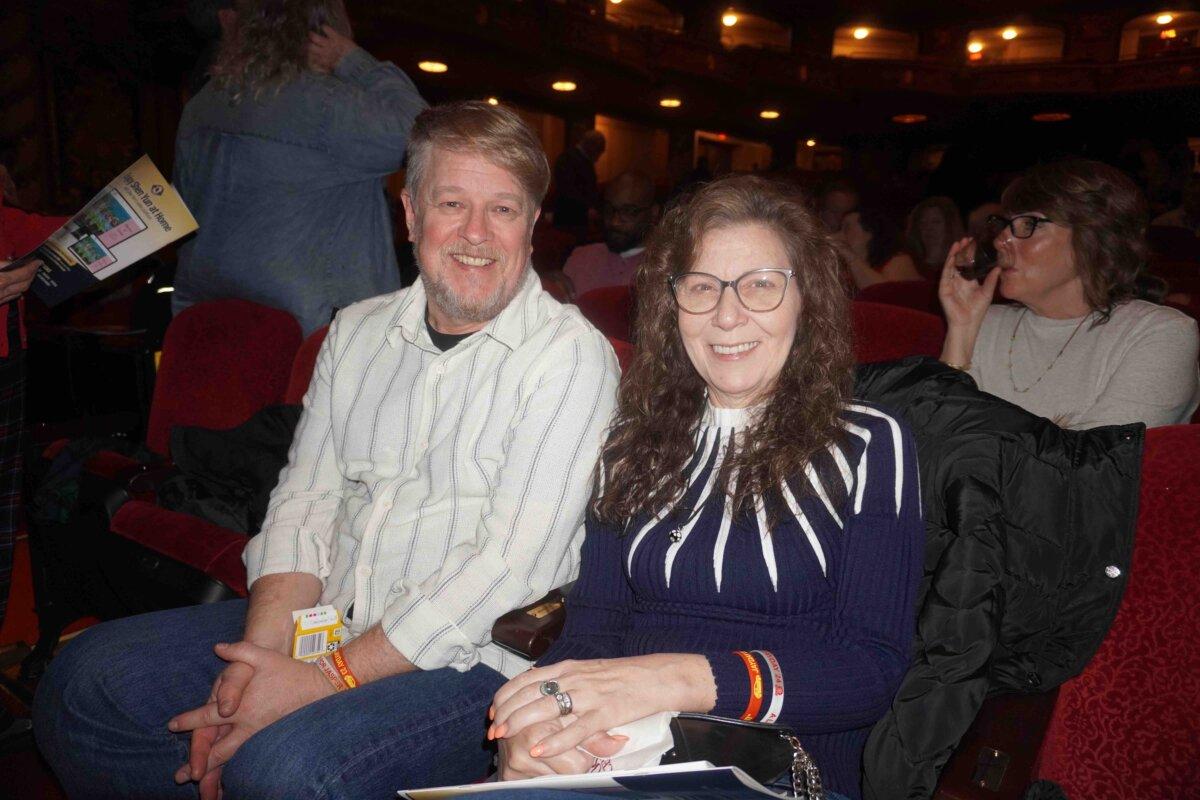 Jeff and Cheryl Zduniak enjoyed Shen Yun's evening performance at the Boch Center Wang Theatre on April 3, 2025. (Mary Mann/The Epoch Times)