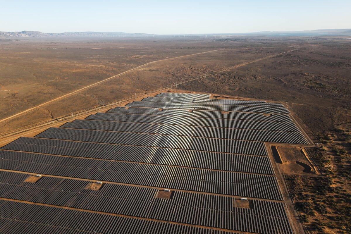 An aerial view of the Bungala Solar Farm in Port Augusta, South Australia, on Feb. 25, 2025. (Brook Mitchell/Getty Images)