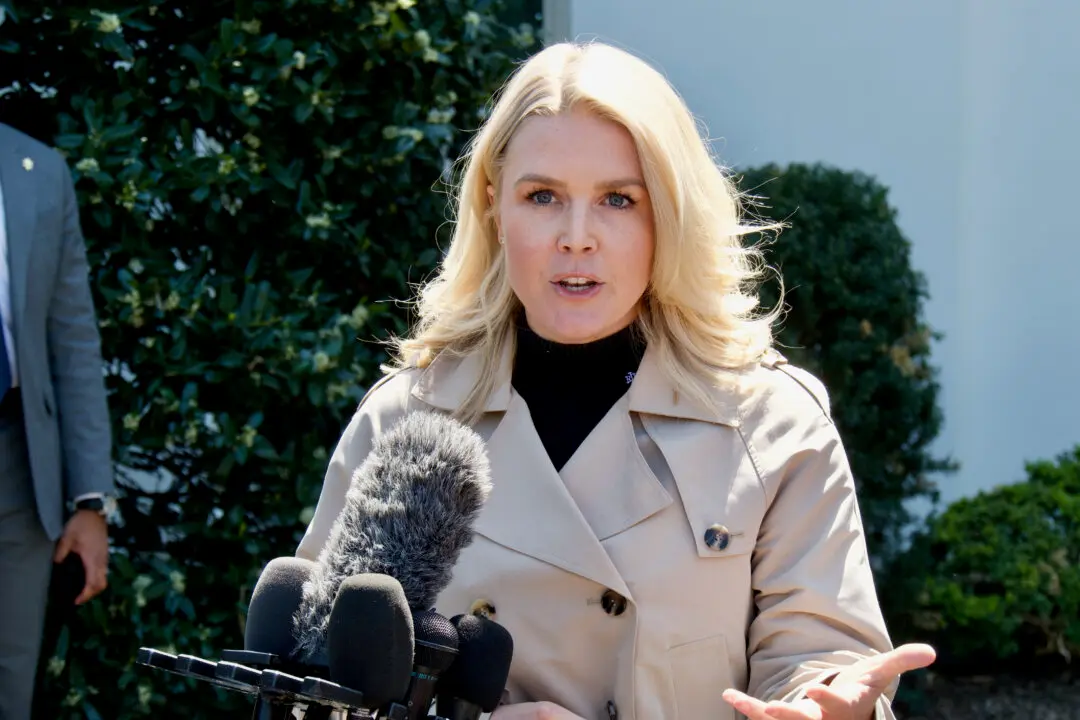 Karoline Leavitt Answers Questions From Reporters Outside the White House