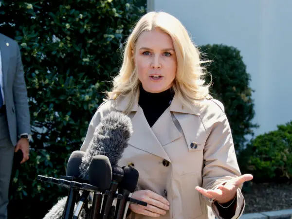 Karoline Leavitt Answers Questions From Reporters Outside the White House