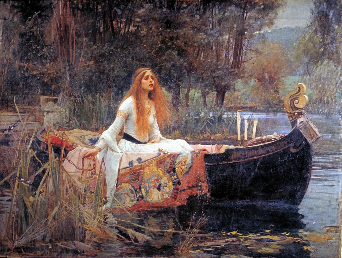 "The Lady of Shalott," 1888, by John William Waterhouse. Oil on canvas; 60 1/5 inches by 78 3/4 inches. Tate Britain, London. (Public Domain)