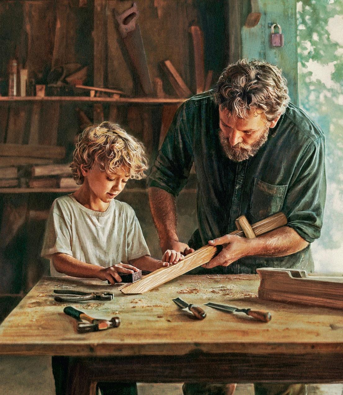 Teaching a child how to make a wooden sword is not only about woodworking skills. It sparks his imagination—a gateway to curiosity and learning. (Biba Kayewich for American Essence)