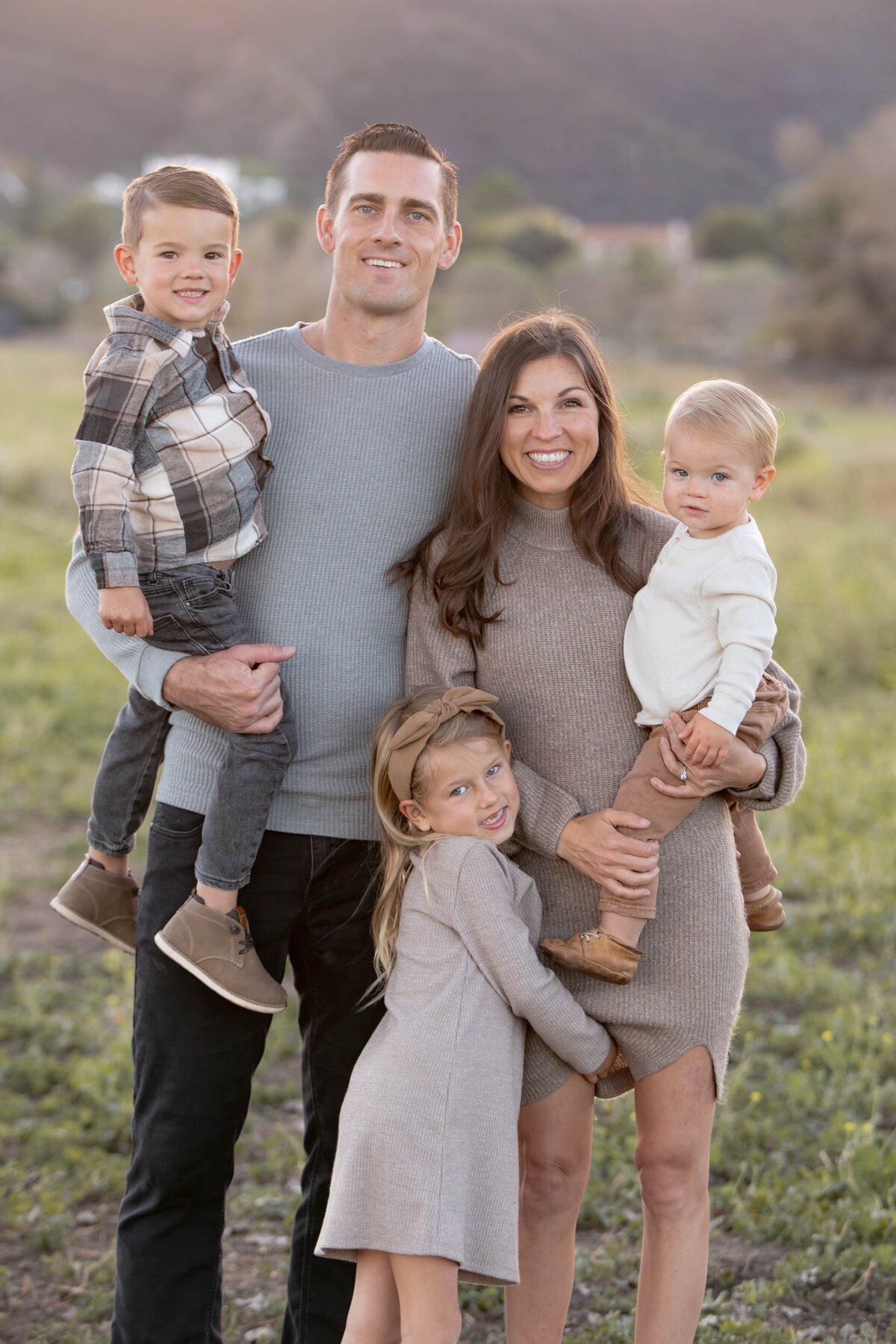 Rob McDaniel, co-founder of Primal Pastures, with his family. (Courtesy of Primal Pastures)