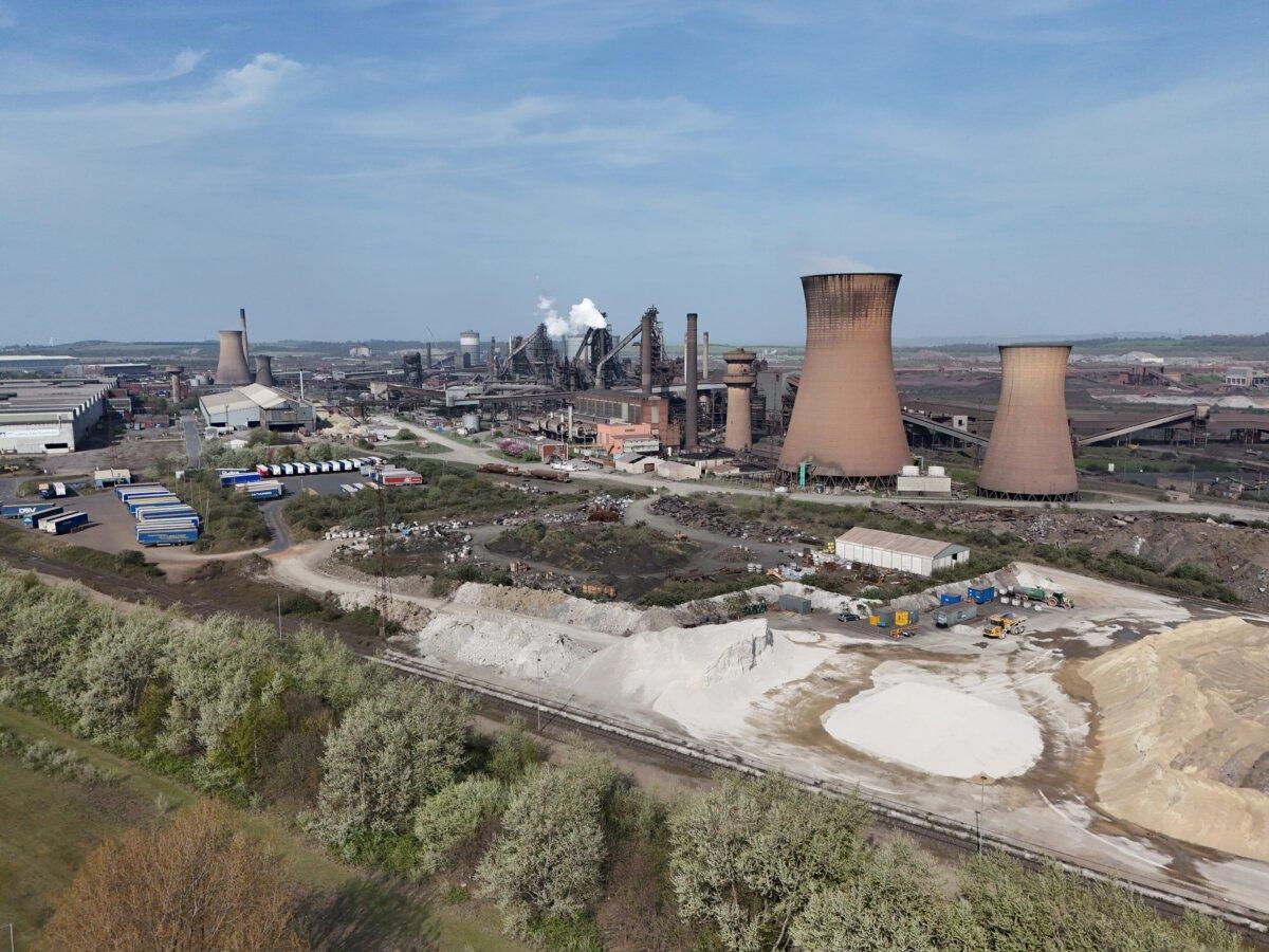 The British Steel works in Scunthorpe, North Lincolnshire, England, in an undated file photo. (Peter Byrne/PA)