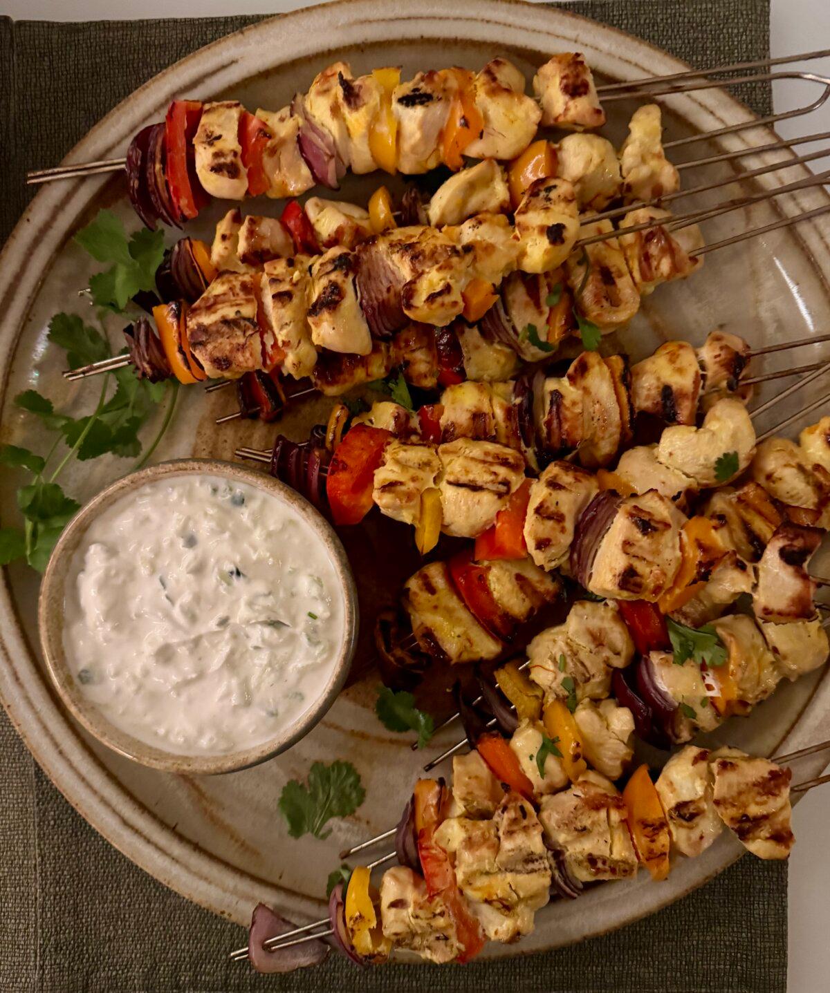 Skewering the protein with pieces of colorful vegetables adds interest and creates attractive single portions. (JeanMarie Brownson/TCA)