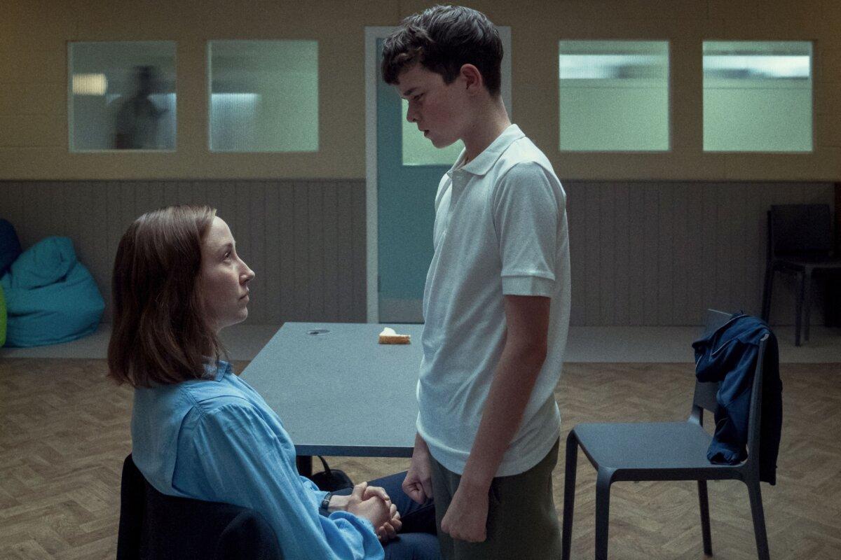(L-R) Erin Doherty as Briony Ariston, Owen Cooper as Jamie Miller in "Adolescence." (Courtesy of Ben Blackall/Netflix © 2024)