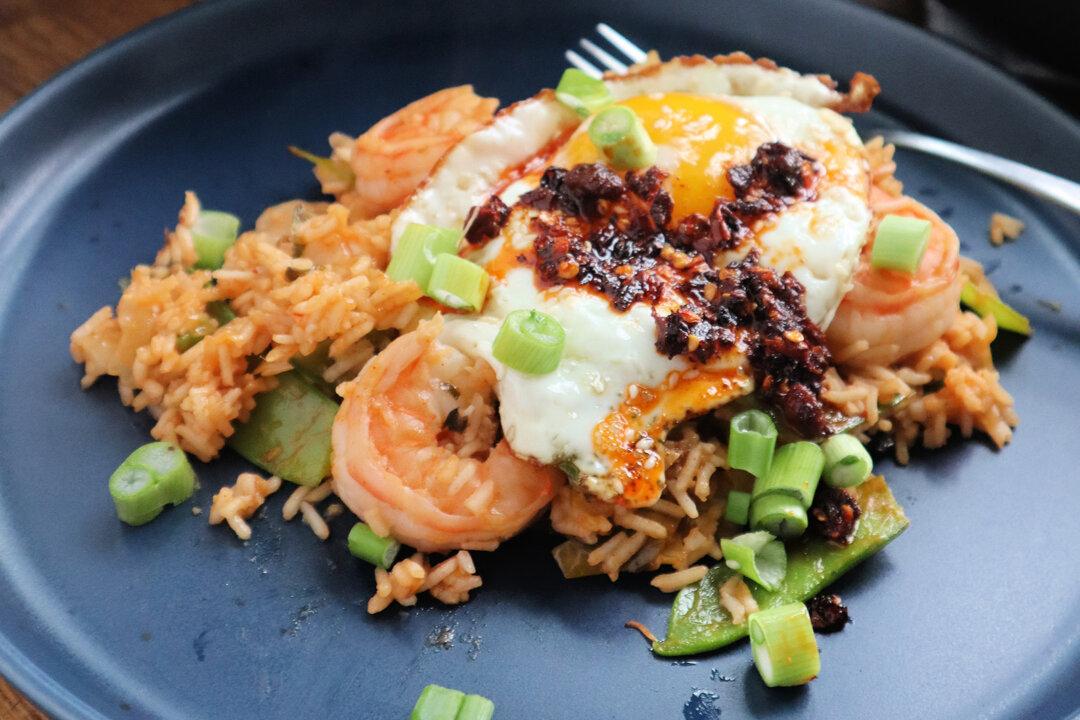 Kimchi and Shrimp-Fried Rice Stir-Fry Packs a Protein Punch