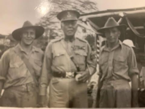 Richard 'Digger' Bryant (right) who escaped the Fall of Singapore via a small boat, and made it to Australia.