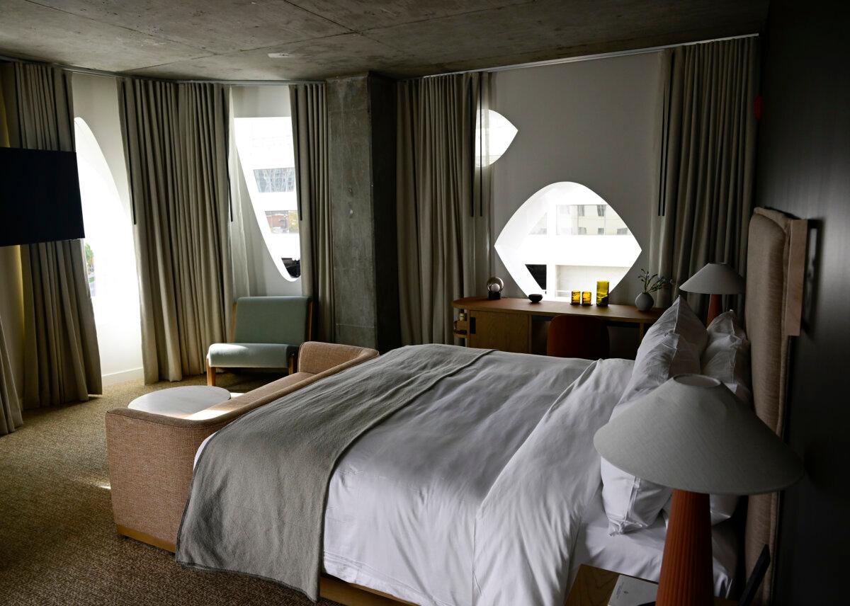Guest room at the new Populus Hotel in downtown Denver, Oct. 17, 2024. (Andy Cross/The Denver Post/TNS)