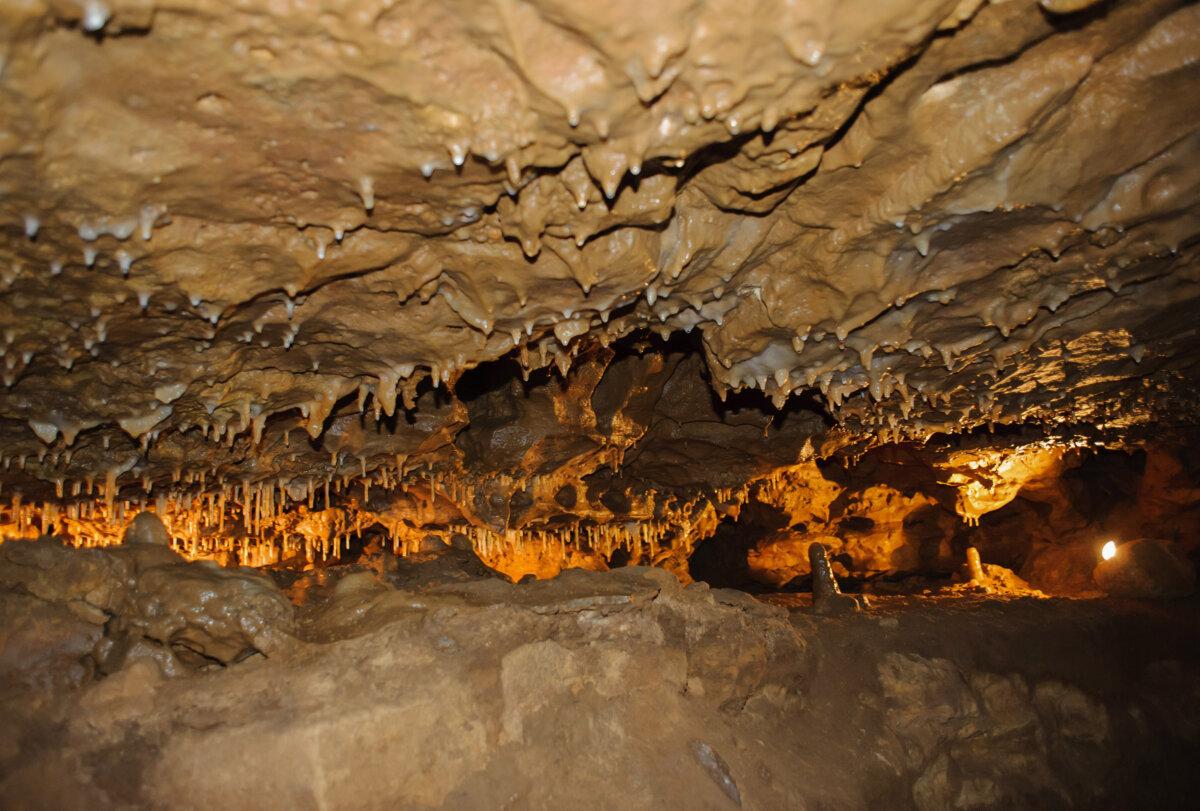 Crystals are illuminated by light in Sequoia National Park's Crystal Cave. (Iryna Kutsyna/Dreamstime/TNS)