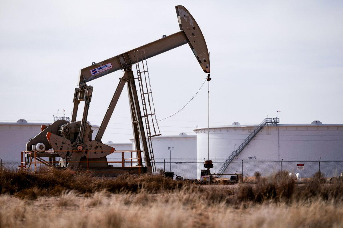 Labor Day Gas Prices Lowest Since 2020, New Analysis Finds 2 A pump jack operates near a crude oil reserve in the Permian Basin oil field near Midland, Texas, on Feb. 18, 2025. (Eli Hartman/Reuters)
