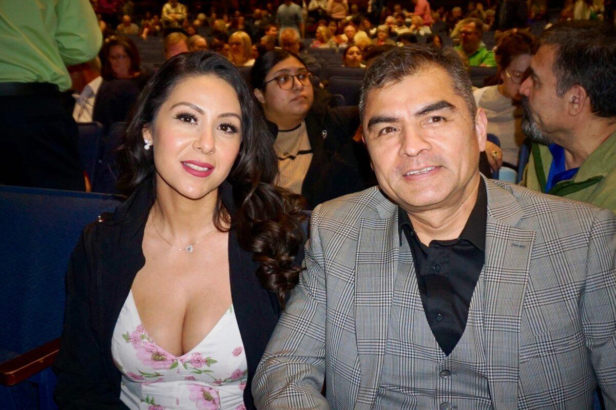 Andrea and Juan Castillo attended Shen Yun Performing Arts at the Rosemont Theatre on April 27, 2025. (Yeawen Hung/The Epoch Times)